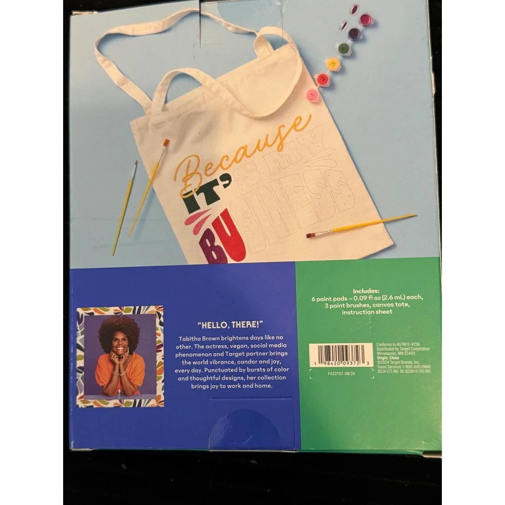 Tabitha Brown‎ Paint-by-Number Tote Kit Target DIY Project Craft Fun